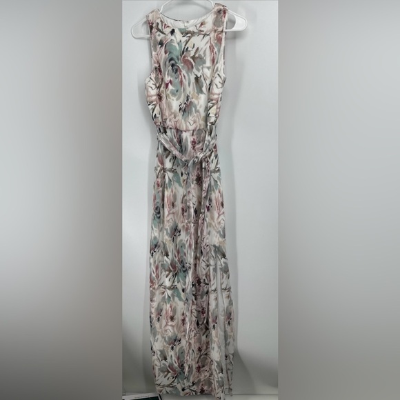 Aidan Mattox Floral Pleated Column Gown New Size 4 - Picture 7 of 9